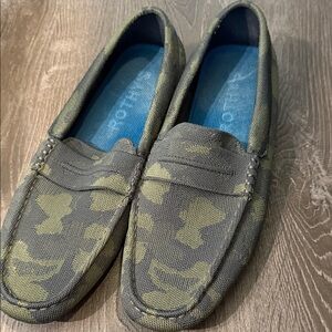 Rothy's Green and Gray Camouflage Loafers